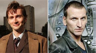 David Tennant e Christopher Eccleston em Doctor Who